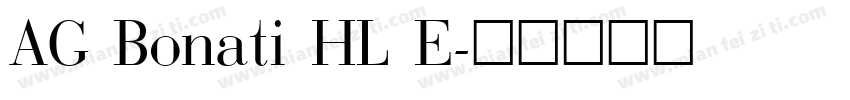 AG Bonati HL E字体转换